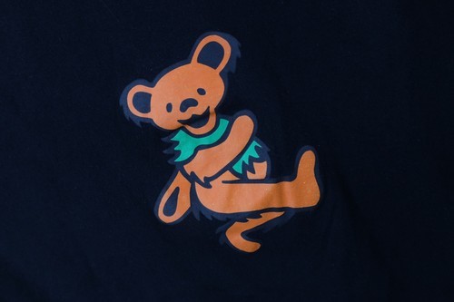 Retro Mens 2XL All Over Print Bear Skull Grateful Dead Band Long Sleeve T-Shirt Item image 7