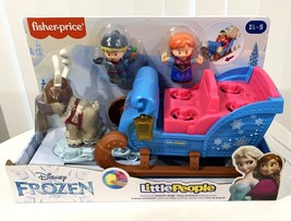 Disney Frozen Kristoff&#39;s Sleigh w/ Ltl People, Sleigh &amp; Reindeer by Fisher Price - £30.55 GBP