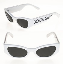 Dolce &amp; Gabbana Elastic White Gray Crystal Logo DG6186 Pouch Sunglasses 6186 - £221.30 GBP