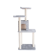 GleePet 57-Inch Grey Multi-Level Cat Tree with Two-Door Condo - $196.95