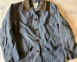 LL Bean Barn Coat Women&#39;s Chore Jacket Green Corduroy Collar Cotton Smal... - $60.41