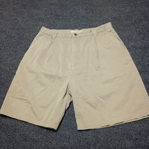 Vintage Guess Shorts Men 36 Tan Khaki Pleated Classic Sportswear - $17.05