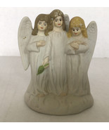 Small threegirl angels figurine Christmas Christian home decor collectible - $369.72 MXN