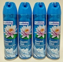 LOT of 4 ~ Air Freshener Spray Scent COASTAL COOL Eliminate Odors - $23.71