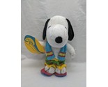 Surfs Up Snoopy With Tag Peanuts Plush Stuffed Animal 12&quot; Tested Works - $49.49