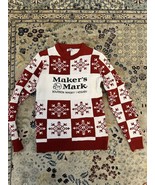 Makers Mark Whisky Bourbon Ugly Check Christmas Sweater Snowflake Small ... - $50.03 CAD
