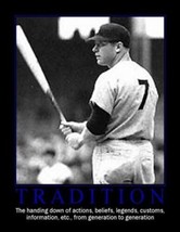 RARE Framed NY Yankees Mickey Mantle TRADITION Poster - £15.33 GBP