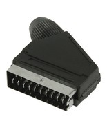 Scart Connector Scart Male (Black) - $59.35 MXN