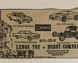 1985 Monogram Lenox Toy &amp; Hobby Company Vintage Print Ad Advertisement pa16 - $7.91