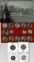 Fine Us Coins 2007 S&amp;D Unc Mint 28COINS/1902-1921 Sil QUARTER1930/ 1945 Nickles - £37.34 GBP
