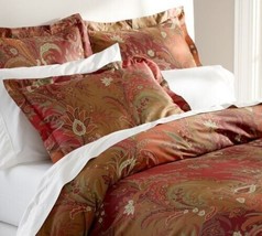 Pottery Barn Madeline Paisley Red Multi King Duvet Cover with Standard S... - $180.00