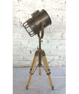 Spot Light Antique Studio Floor Lamp Searchlight W Tripod Stand Hallowee... - $3,113.92 MXN