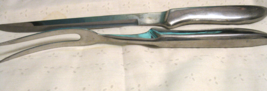 MCM Vintage Carving Knife and Fork Set Stainless Steel Japan MID CENTURY... - $16.99