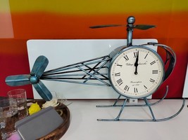 Helicopter Style Iron Table Clock Roman Numerical Desk Clock by MARMORIS ECOM - £52.11 GBP