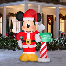 Gemmy Inflatable Christmas 7Ft Tall Airblown Mickey Mouse North Pole Mailbox New - £60.29 GBP