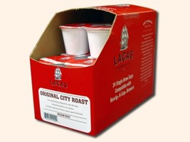 Lacas Coffee Single Cups, 24 Count (Original City Roast) k cups single serve - £18.57 GBP