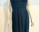 Evan-Picone Teal Sleeveless V Neck Midi Knit Dress Size 8 - £33.77 GBP