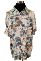 Island Shores Hawaiian Shirt Men&#39;s Size XL Multicolor Tropical Island Casual - £17.21 GBP