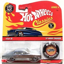 Hot Wheels Classics Silver Dodge Charger 40th Anniversary Series 4  027084534887 - £8.48 GBP