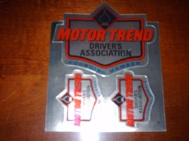 90&#39;s Motor Trend Driver&#39;s Association Founding Member 3 Chrome Decals / Stickers - £12.76 GBP