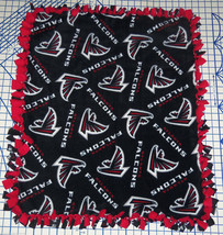 Atlanta Falcons  Baby Blanket Fleece Pet Lap Red Black 30&quot;x 24&quot; NFL Foot... - £34.33 GBP