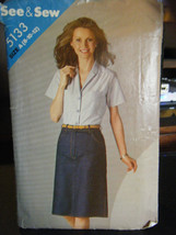 Butterick See &amp; Sew 5133 Misses Blouse &amp; Skirt Pattern - Size 8 - £5.04 GBP