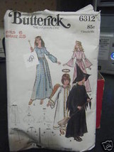 Butterick 6312 Child&#39;s Angel, Witch, Fairy &amp; Princess Costume Pattern - Size 6 - £6.07 GBP