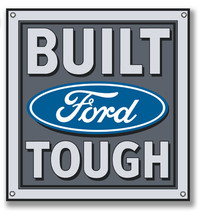 Ford Built Rough Metal Sign ( 16&quot; by 15&quot; ) - £31.86 GBP