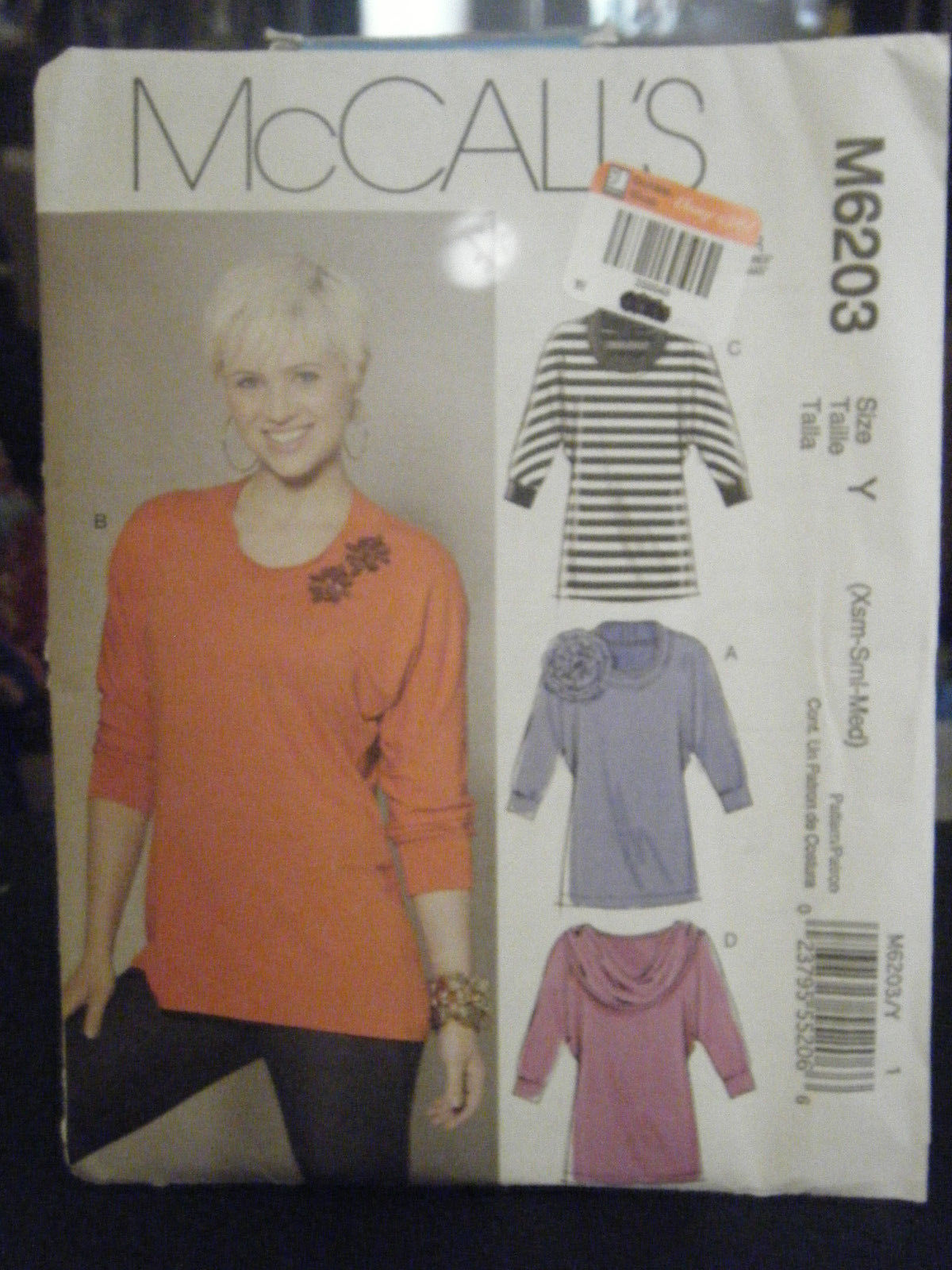 Primary image for McCall's M6203 Misses Tunics Pattern - Size XS/S/M