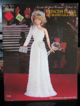 Paradise  Pub. #P-065 Crochet Princess Diana 1985 Beaded Gala Gown For Doll - $12.02