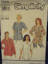 Simplicity 7066 Loose Fitting Tunic or Smock w/Tie Belt Pattern - Size P/S/M - £6.10 GBP