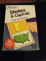 Trend Enterprises, Inc. States & Capitals - 50 Fact Filled Cards - $20.57