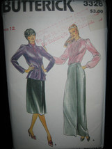 Vintage Butterick Evan-Picone #3326 Misses Jacket/Blouse/Skirt Pattern-Size 12 - £6.51 GBP