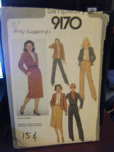 Vintage Simplicity 9170 Misses Skirt, Pants & Lined Jacket Pattern - Size 10 - $5.59