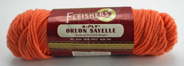 Fleisher&#39;s Orlon Sayelle Acrylic Worsted Yarn - 1 Skein Color Coral #576 - £3.75 GBP