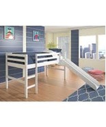 Bailey White Loft Bed with Slide - $820.55 CAD