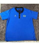 Nike Jordan Polo Jumpman Size Large Florida Gators Sideline Golf Shirt Blue - £16.87 GBP