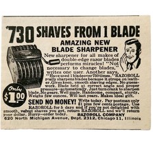 1944 Razoroll Razor Blade Sharpener Advertisement Shaving Hygiene Vintag... - $372.61 MXN