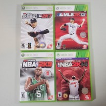 MLB 2K7, MLB 2K13, NBA 2K9, NBA 2K14 Baseball / Basketball Xbox 360 Lot Of 4 - £19.15 GBP