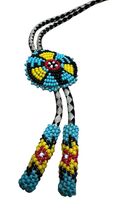 Native American Phoenix Bird Seed Beaded Necklace Handcrafted Vintage - $25.25