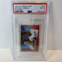 1996 Upper Deck Space Jam #252 Michael Jordan Sticker PSA 4 VG-EX Super Low Pop - £77.27 GBP