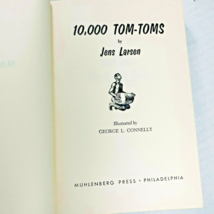 10000 Tom Toms Hardback Book by Jens Larsen African Story Fiction 1952 Vintage - £6.25 GBP