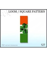 Delica Beads Loom Bracelet Pattern No.127 - Ireland Flag Irish Shamrock ... - $3.00