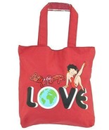 Betty Boop Fashion Jeans Cotton Tote Bag Purse Red Love Sexy Button Encl... - $25.73