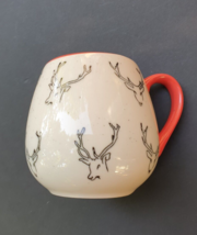 Reindeer Deer Speckled Coffee Cup Mug Meritage Christmas Winter Holiday - $18.99