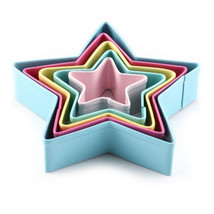 Set of 5 3D Star Shape Biscuit Cutter Cookie Mold Cake Fondant Icing Pastry Cutt - £24.47 GBP