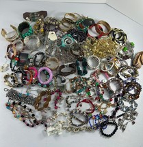 Large Mixed Craft Lot Bracelets 5 Pound Plus Some Wearable Costume Jewelry - £22.68 GBP