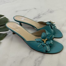 Classiques Entier Women&#39;s Vintage Y2k Kitten Heel Sandals Size 12 Blue F... - $371.53 MXN