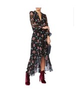 Intermix Vera High-Low Floral-Printed Silk Dress Size 0 - £47.42 GBP