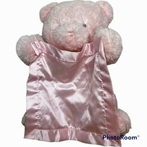 Baby GUND My 1st Teddy Peek A Boo Pink Bear Blanket Animated Plush Toy V... - £11.55 GBP